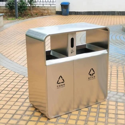 双分类-大容量户外垃圾桶