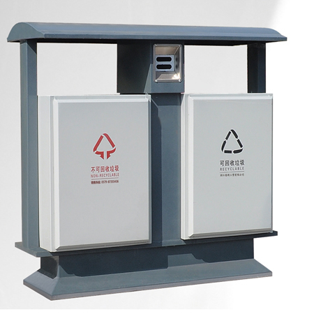 钢板二分类垃圾桶ZX-2901